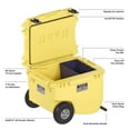 thumbnail image 5 of RovR RollR 60 Quart Wheeled Hard Cooler With Tow Handle - 72 Can Capacity - Yellow, 5 of 5