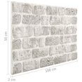 thumbnail image 4 of vidaXL Panneaux Muraux 3D avec Design Brique Gris Clair 11 Pcs EPS, 4 of 5