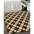 thumbnail image 3 of Ahgly Company Machine Washable Indoor Square Transitional Black Brown Area Rugs, 5' Square, 3 of 7