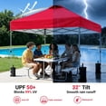 thumbnail image 4 of CHITOOMA 10 x 10ft Pop up Canopy Tent, Instant Outdoor Shelter Easy Portable Straight Leg Canopy Tent, Red, 4 of 12