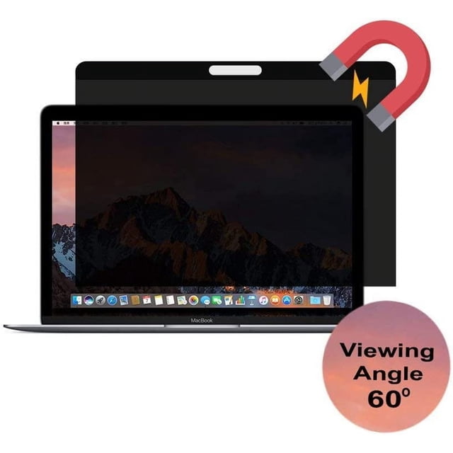 Easy On/Off Magnetic Privacy Screen Filter for 15 inch MacBook Pro Touch Bar/Non-Touch Bar (Mid 2016,2017,2018,2019)-Anti Glare Screen Protector