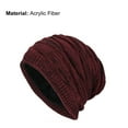thumbnail image 4 of Dengjunhu Winter Knit Beanie Hats for Men, Plush Lined Chunky Cap Soft Stretch Cable Knit Warm Slouchy Beanie Hat, 4 of 7