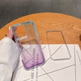 thumbnail image 6 of for iPhone 14 Case Clear, Transparent Hybrid Crystal iPhone 14 Phone Case [Hard Plastic & Soft Silicone Bumper] Acrylic Non-Yellowing Thin Slim Protective Cover for Women, Purple+Blue, 6 of 10