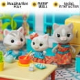 thumbnail image 5 of Honey Bee Acres Purringtons Cat Family – Includes 4 Miniature Flocked Animal Figures with Removable Outfits – Dolls for Kids Ages 3+, 5 of 10