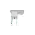 thumbnail image 3 of KoolMore 33 in. One Compartment Stainless Steel Commercial Sink with Drainboard, Bowl Size 15"x 15"x 12", 3 of 10