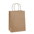 thumbnail image 1 of BagDream Bolsas de Regalo 8x4.25x10.5 100 Piezas Bolsas de Regalo de Papel Bolsas de Papel Marrón de Tamaño Mediano con Asas Bolsas de Favor de Fiesta de Boda a Granel Bolsas de Compras de Comestibles, 1 of 6