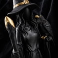 thumbnail image 6 of Halloween Black Witch Figurine – 6.29 Inch Resin Witch Statue with Gold Staff and Raven, Spooky Tabletop Decor, Home, Shelf, Gothic Witch Decoration, 16cm Tall, 6 of 6