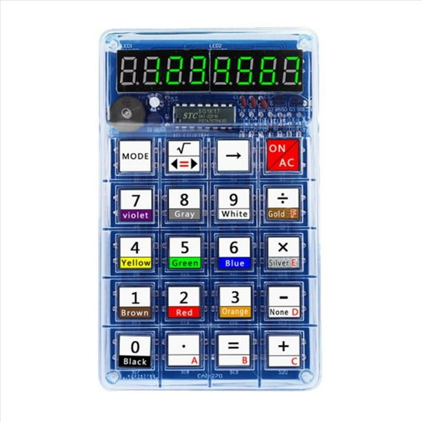 Kit de Calculadora DIY, Calculadora con Pantalla LED, Fabricación Electrónica con Baterías para Aprender A Soldar, Práctica de Ensamblaje C