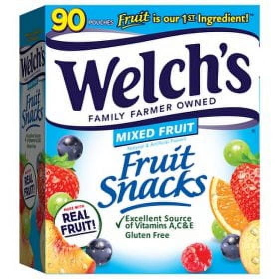 Welch's Mixed Fruit Fruit Snack, 0.8 oz, 90 count pack of 2