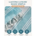 thumbnail image 2 of Casa Platino Turkish Beach Towels 2 Pack, Lightweight & Sand Free, Quick Dry Cotton Towels for Travel, Pool & Summer Beach Days – Aqua, 2 of 9