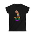 thumbnail image 3 of It's OK to Be Gay Shirt LGBTQ Be Gay Pride LGBT Rainbow Flag Women Tops, 3 of 8