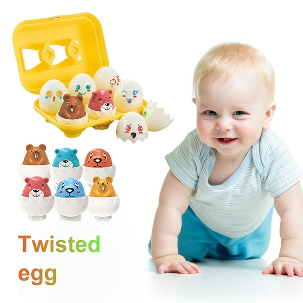 6 huevos para incubar chirriantes, los mejores regalos, mezcla de juguetes para combinar, huevo retorcido DIY para niños y niñas