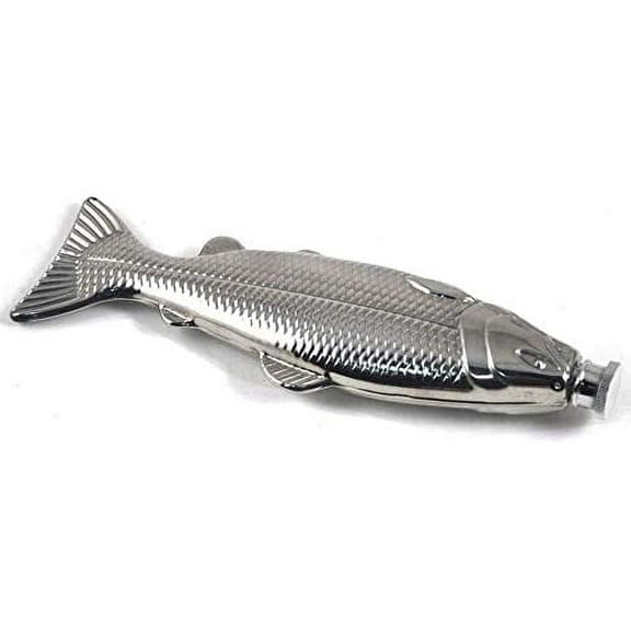 Flasks-Men Stainless-Steel Fish-Shape Liquor-Flask with Funnel Set 4oz