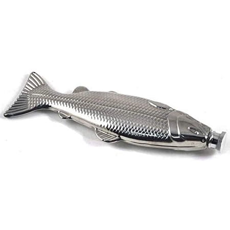 Flasks-Men Stainless-Steel Fish-Shape Liquor-Flask with Funnel Set 4oz