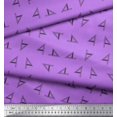 thumbnail image 3 of Soimoi Purple Georgette Viscose Fabric set square & scale Hardware Print Fabric by the Yard 42 Inch Wide, 3 of 5