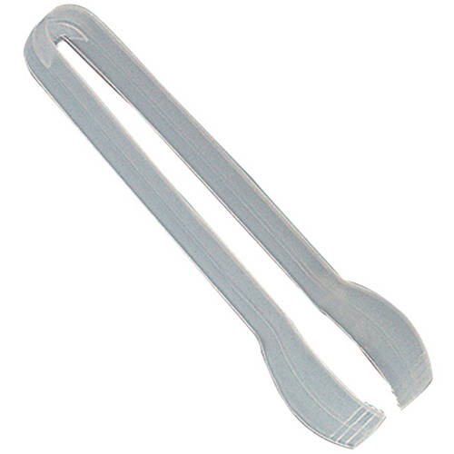 Mini Plastic Serving Tongs, 4.5 in, Clear, 12ct