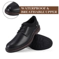 thumbnail image 2 of Mens Dress Shoes, Men's Oxford Shoes, Leather Stylish Lace-up Wingtip, Business Casual Formal Derby Shoe Black Size 8, 2 of 8