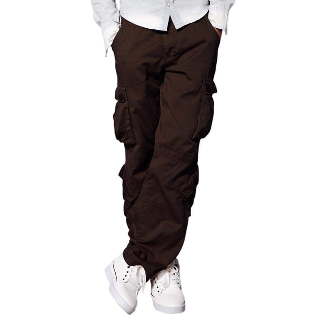 Pantalones Cargo Match XL 34 Marrón Algodón Resistente Ajuste