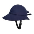 thumbnail image 4 of Sombrero de pescador para mujer, con visera para el sol, cómodo para playa y verano Azul oscuro, 4 of 9