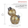 thumbnail image 5 of Alpine Corporation XL Merry Christmas Ornaments  36"L x 24"W x 48"H with 8 Warm White LED Lights and Timer for Holiday Decor, Gold, 5 of 13
