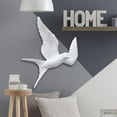 thumbnail image 4 of White Resin Birds Wall Decor ,Nordic Hanging 3D Sparrow Wall Art, Swallows Wall Sculptures for Office Living Room Patio Indoor Backyard , To right, 4 of 8