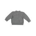 thumbnail image 2 of Hanes Zippin Baby Fleece Full-Zip Jacket, Adjustable Cuffs, Boys & Girls Charcoal 6-12M, 2 of 2