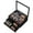 black, variant on 3-Layer Knife Display Case, Knife Collection Display Holder with Glass Lid & Drawers, Black