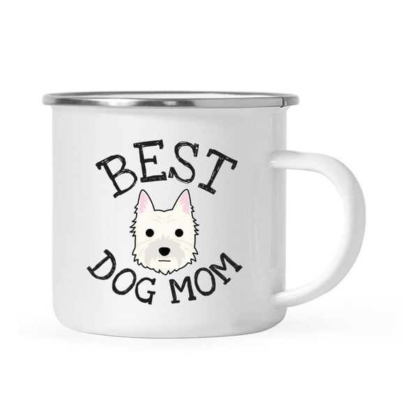 Koyal Wholesale Best Dog Mom Stainless Steel Campfire Mug West Highland White Terrier, Dog Graphic