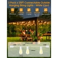 thumbnail image 2 of Cadena de luces Larkvue para exteriores, 23 m, cable blanco, 33 LED IP65, 2 of 5