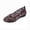 Brown, variant on Women's Floral Lace Slip-On Flats, Breathable Cushioned Summer Flats