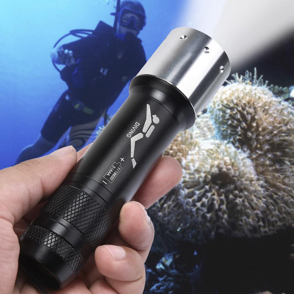 Underwater 8000 Lumens XM-L T6 LED Diving Flashlight Torch Lamp Light Waterproof 