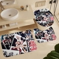 thumbnail image 6 of 5 Seconds of Summer 5Sos 4PCS Bathroom Sets Shower Curtain Sets with Toilet Lid Cover, U-Shaped Mat And Bath Mat, 6 of 8