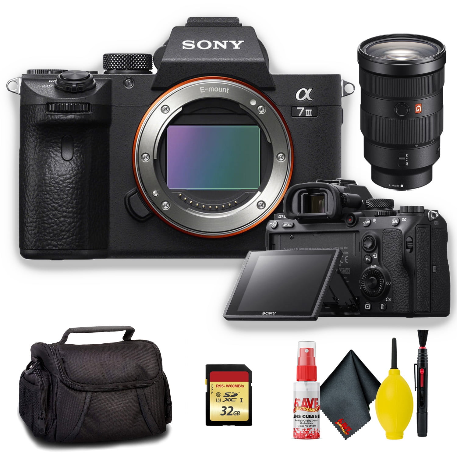 Sony Alpha a7 III Mirrorless Digital Camera with Sony FE 24-70mm F/2.8 GM E-Mount Lens - Standard Kit(International Model)