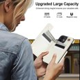 thumbnail image 5 of Allytech 2 in 1 Detachable Wallet Case for iPhone 12 Pro / 12 6.1" with Card Holder, [Large Capacity] PU Leather Magnetic Snap Kickstand Shockproof Anti-Drop Case Support Wireless Charging, White, 5 of 9