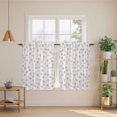 thumbnail image 3 of Pink Ombre Polka Dot Tier Curtains 54 Inch Length, Watercolor Modern Minimalist Cafe Short Curtains for Bathroom Over Sink, Small Kitchen Curtain Light Filtering Tiered Drapes 2 Panels 27.5"Wx54"L, 3 of 9