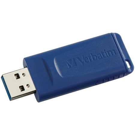 Verbatim Retractable USB 2.0 Flash Drive, 8GB, Blue