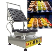 Techtongda Egg Tarte Pie Waffle Machine Tart Shell Machine Electric Commercial Custard Tart Shell Maker 13 Holes