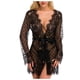 thumbnail image 1 of Ropa interior sexy encaje transparente frente cardigan pijamas mujer sexy tirantes camisón Pompotops qwe19191, 1 of 9