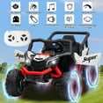 thumbnail image 2 of FINITO 24V Kids Ride On UTV 4WD Electric Powered Truck 4 Wheels Vehicle with LED Lights MP3 Bluetooth Remote Control for Boys Girls 3+, White, 2 of 7