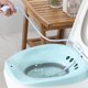 thumbnail image 4 of Billuyoard Accesorios de descarga Partes del cuerpo fáciles de limpiar con conexión estrecha Limpieza de lavabos para mujeres embarazadas Juegos de accesorios de baño Un solo agujero azul, 4 of 6