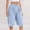 Blue, variant on PWPSG Womens Elastic Waist Loose Casual Capris, Drawstring Waist with Adjustable Hem, Vintage Fabric for Streetwear Outfits Blue S