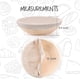 thumbnail image 2 of Juego de 2 cestas para levar pan, cuencos redondos de 12 pulgadas con revestimiento para levar masa, ideales para panaderos caseros de masa madre., 2 of 6