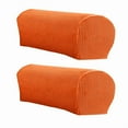 thumbnail image 3 of 2 Pcs Stretch Recliner Chair Armrest Covers, Spandex Arm Covers for Chairs Couch Sofa Armchair Slipcovers for Recliner Sofa (Orange), 3 of 8