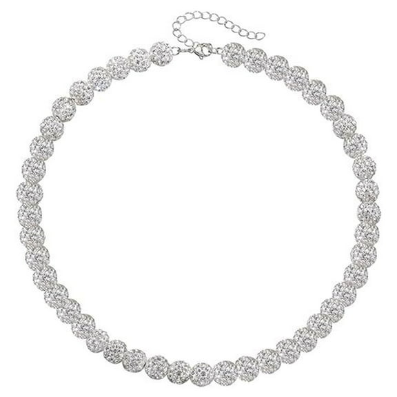 UNTERING Athletic Baseball Necklace Rhinestones Clavicle Chain Stylish Sports Accessory for Competitive Athletes