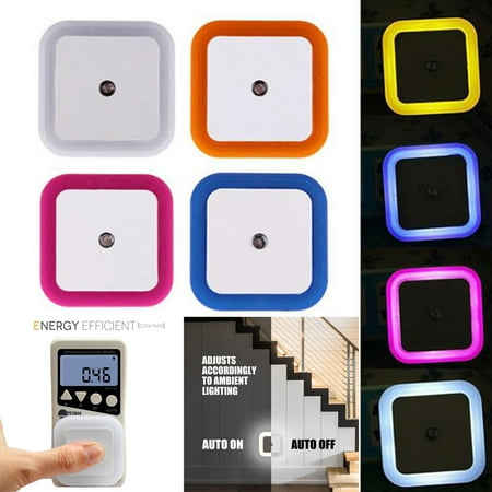 

8PCS Auto Light Sensor LED Room Night Light Smart Plug in Wall Lamp for Home Bedroom Kitchen