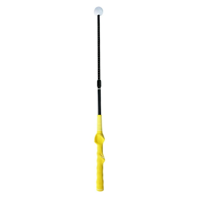 Colaxi Golf Warm up Pole Telescopic Golf Swing Rod Portable Correct Posture Practice Improved Tempo Strength Training Aid for Tempo Yellow