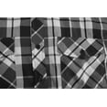 thumbnail image 3 of Men’s Casual Plaid Pockets Short Sleeve Collared Classic Button Down Shirt (Black, S), 3 of 3