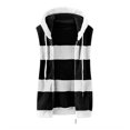 thumbnail image 4 of Lovskoo 2024 Womens Fuzzy Fleece Vest Cozy Sleeveless Winter Warm Vests with Pocket Zip Up Hooded Waistcoat Outerwear Black, 4 of 6