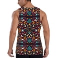 thumbnail image 3 of Easygdp Colorful Mexican2 Men's Tank Top, Sleeveless Muscle T Shirts, Breathable, Quick-Dry, Loose for Gym, Running, Fitness - Small, 3 of 9