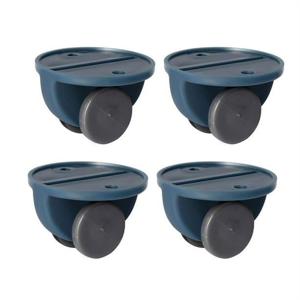 Injueey Paquete de 4 cajas de pañuelos sin perforaciones, ruedas para muebles, cajas de almacenamiento autoadhesivas, ruedas de repuesto, Almacenamiento y organización del hogar Azul
